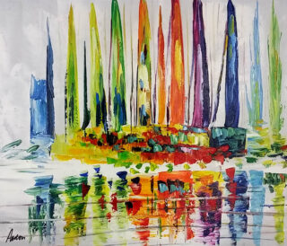 white boats
