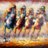 4 horses brown
