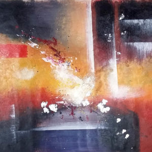 Abstract white spachtel