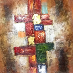 Abstract mix squere on brown